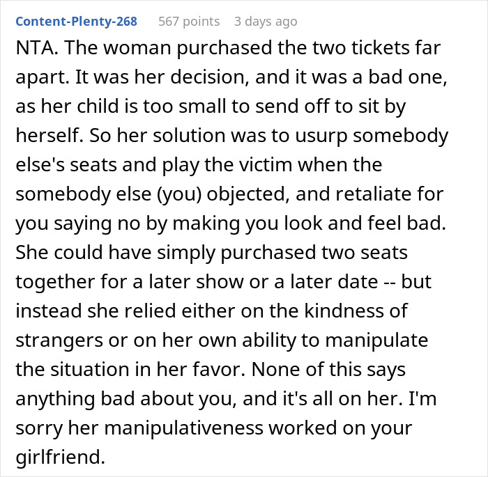 Mom Feels Entitled To Guy&rsquo;s Seats So She Can Watch &lsquo;Barbie&rsquo; With Her Daughter, He Refuses To Move