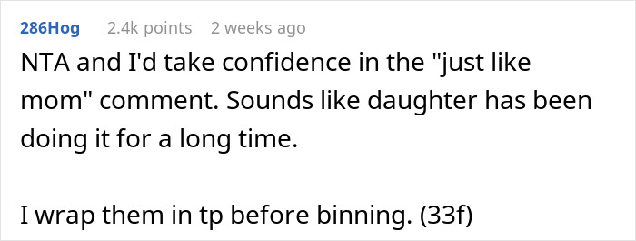 Dad Asks 19YO To Stop Flushing Tampons Down The Toilet Due To Possible Plumbing Issues, Drama Ensues Dad Asks 19YO To Stop Flushing Tampons Down The Toilet Due To Possible Plumbing Issues, Drama Ensues