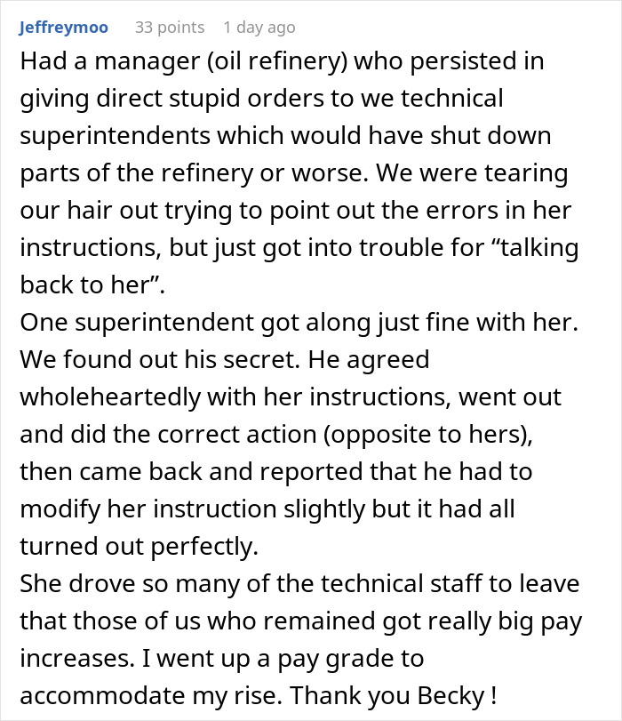 Worker Complies With Manager’s Demand To Be Off The Clock By 1 PM, Teaches Her A Lesson Worker Complies With Manager’s Demand To Be Off The Clock By 1 PM, Teaches Her A Lesson