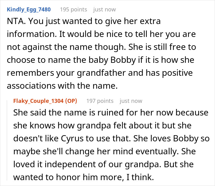 Woman Wants To Name Her Baby After Grandad, Is Upset Her Brother Revealed It Was A Hated Nickname Woman Wants To Name Her Baby After Grandad, Is Upset Her Brother Revealed It Was A Hated Nickname