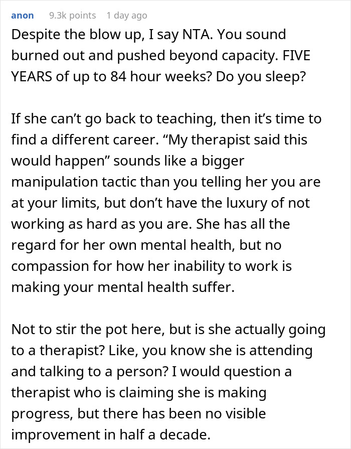 Exhausted Husband Working 84-Hour Weeks Considers Divorce After Wife Won&rsquo;t Go Back To Work