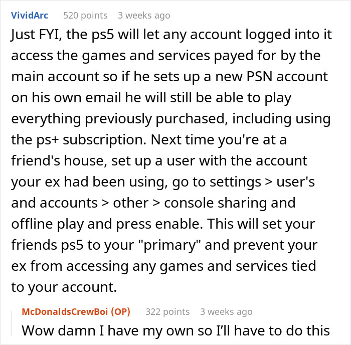 Ex Says He Can’t Afford To Pay Back His Debt, Woman Locks Him Out Of PlayStation Account Ex Says He Can’t Afford To Pay Back His Debt, Woman Locks Him Out Of PlayStation Account