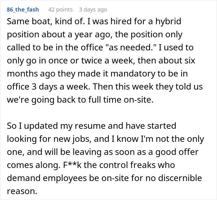 Worker Given 90 Days To Return To Office Or Be Terminated, Refuses To Go Down Without A Fight