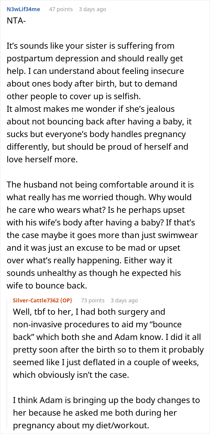 Woman Demands Sister Cover Up Her Bikini, Throws A Fit When She Refuses