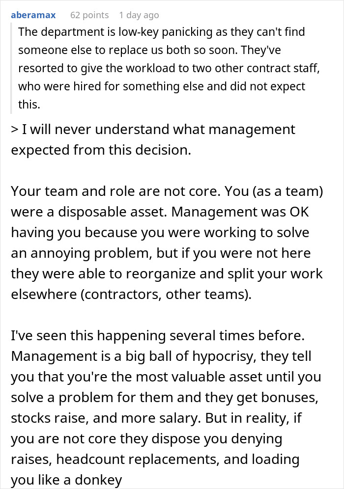 Person Gets Denied Promotion And Quits, Their Coworker Does The Same After Getting Their Workload