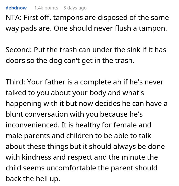 Teen Snaps At Dad After He Mansplained How She Should Handle Her Period