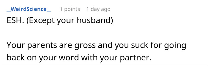Commenter on an online forum discussing family rejection of daughter's fianc&eacute; and relationship conflicts.