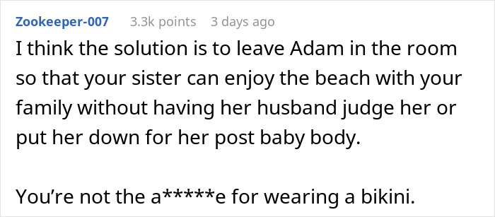 Woman Demands Sister Cover Up Her Bikini, Throws A Fit When She Refuses