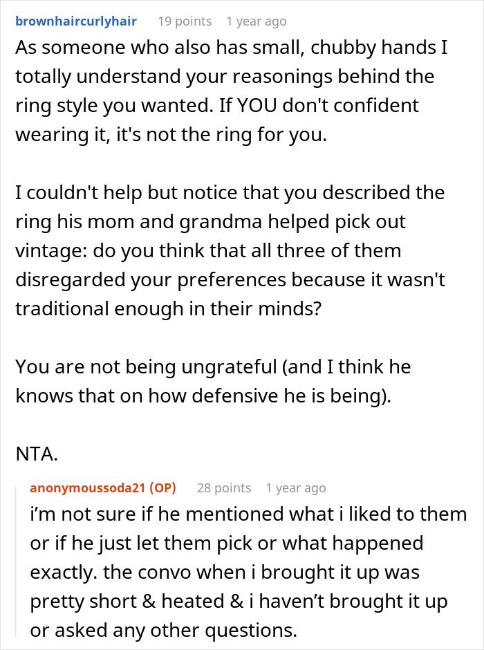 Guy Listens To His Mom’s Advice When Getting Proposal Ring, Instead Of Fiancée’s Detailed Requests Guy Listens To His Mom’s Advice When Getting Proposal Ring, Instead Of Fiancée’s Detailed Requests