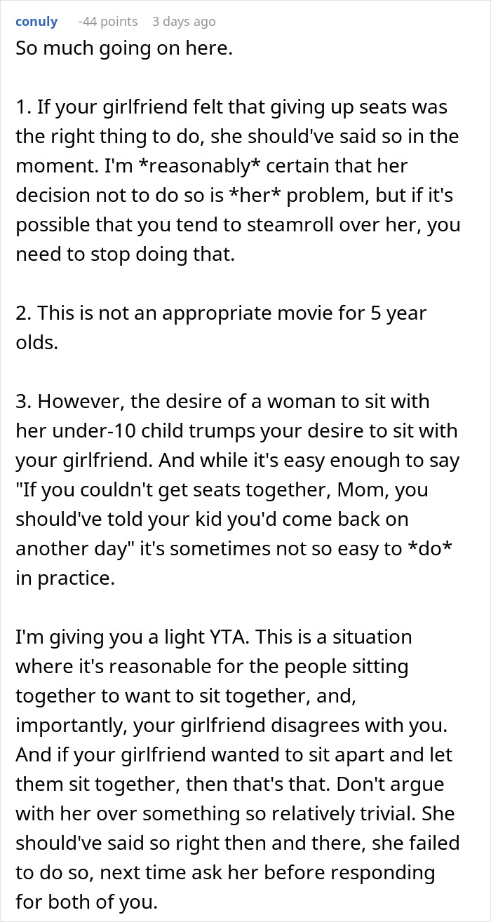 Mom Feels Entitled To Guy&rsquo;s Seats So She Can Watch &lsquo;Barbie&rsquo; With Her Daughter, He Refuses To Move