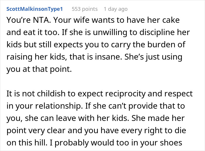 Man Wonders If He Went Too Far By Stopping Parental Duties After Wife Said He's Not Her Kids' Dad
