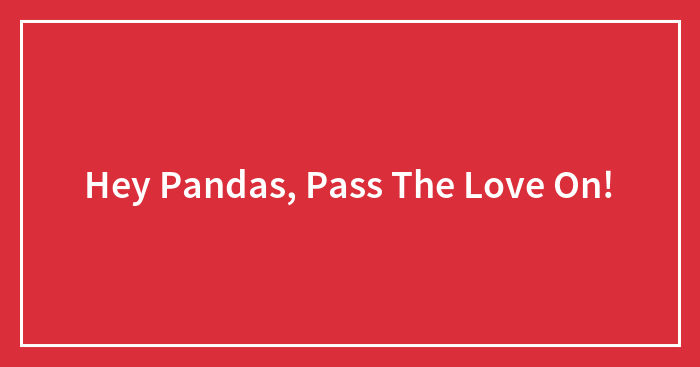 Hey Pandas, Pass The Love On!