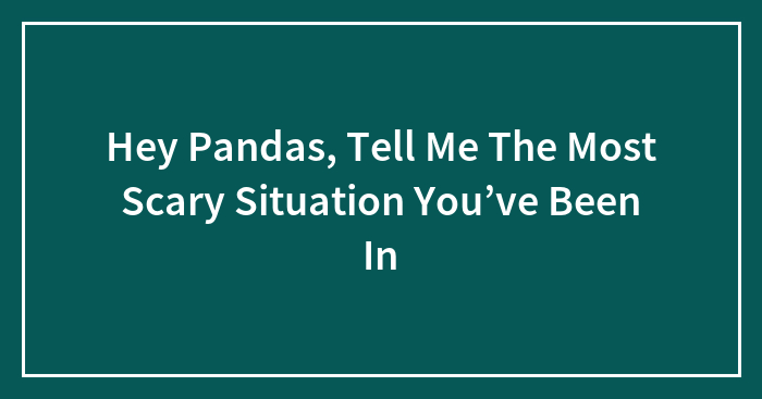 Hey Pandas, Tell Me The Most Scary Situation You’ve Been In