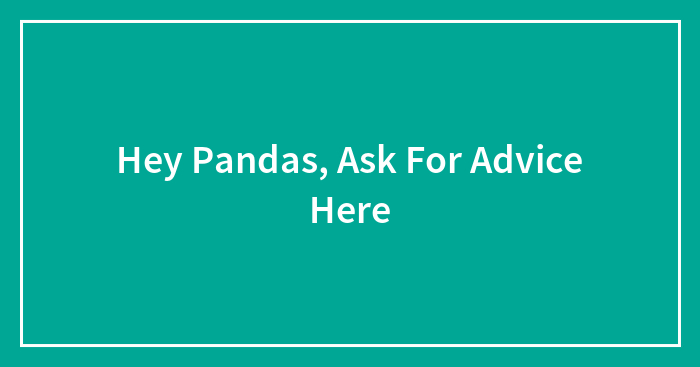 Hey Pandas, Ask For Advice Here