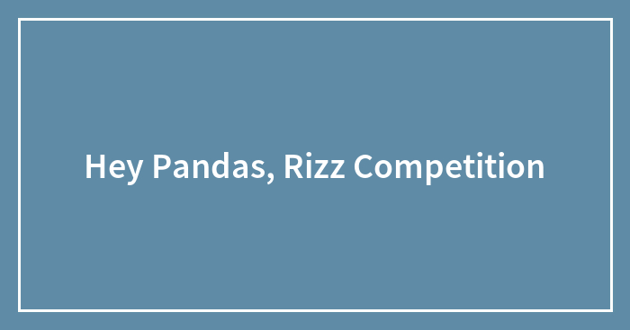 Hey Pandas, Rizz Competition