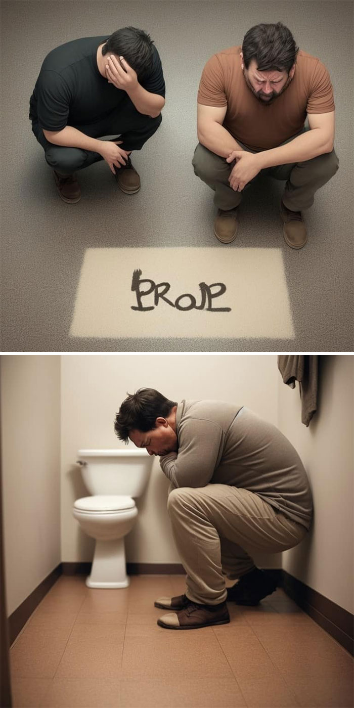 When You Made It To The Bathroom, But Its Too Late