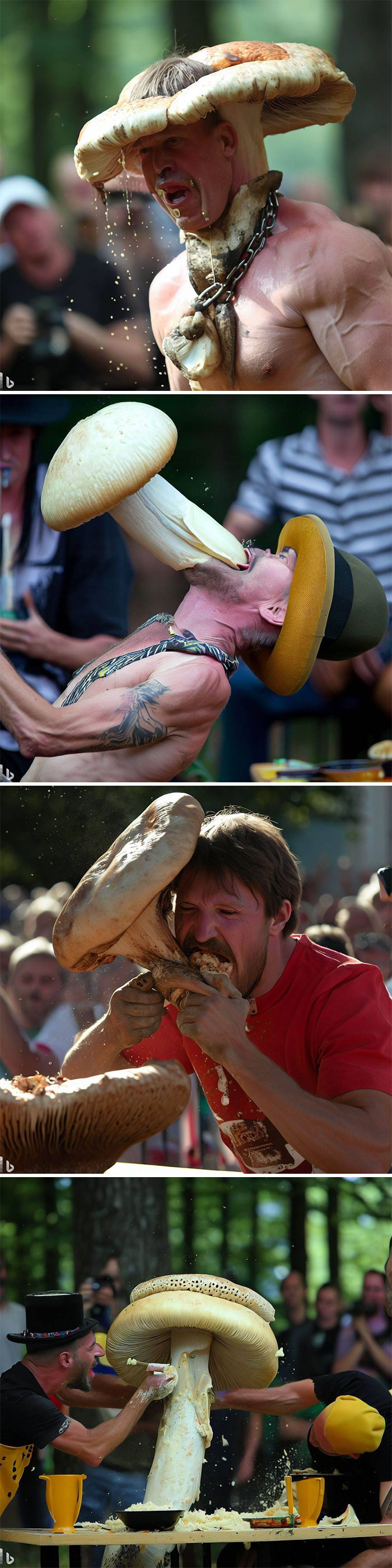 Desafío extremo de comer champiñones