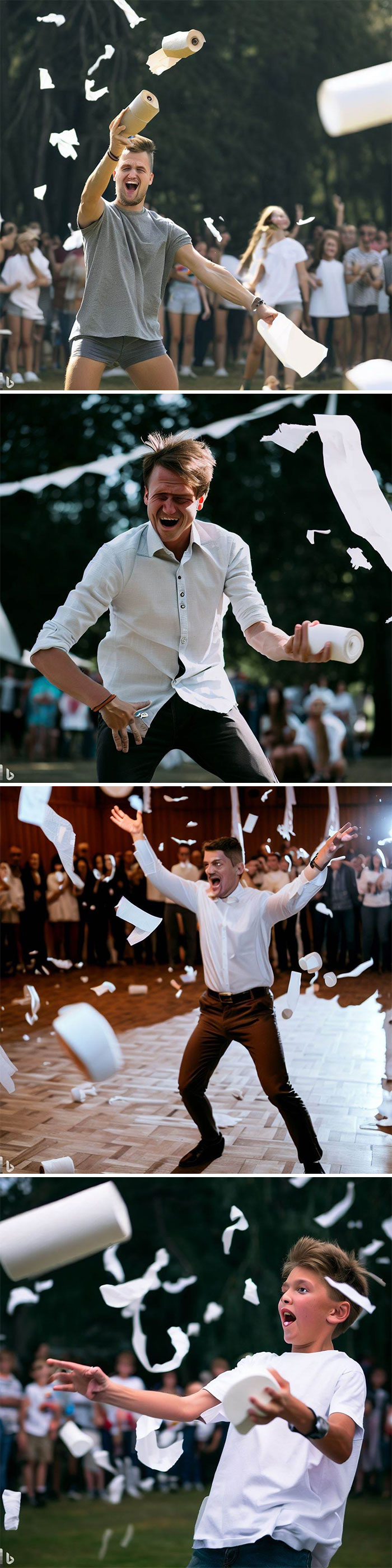 Festival de lanzamiento de papel higiénico