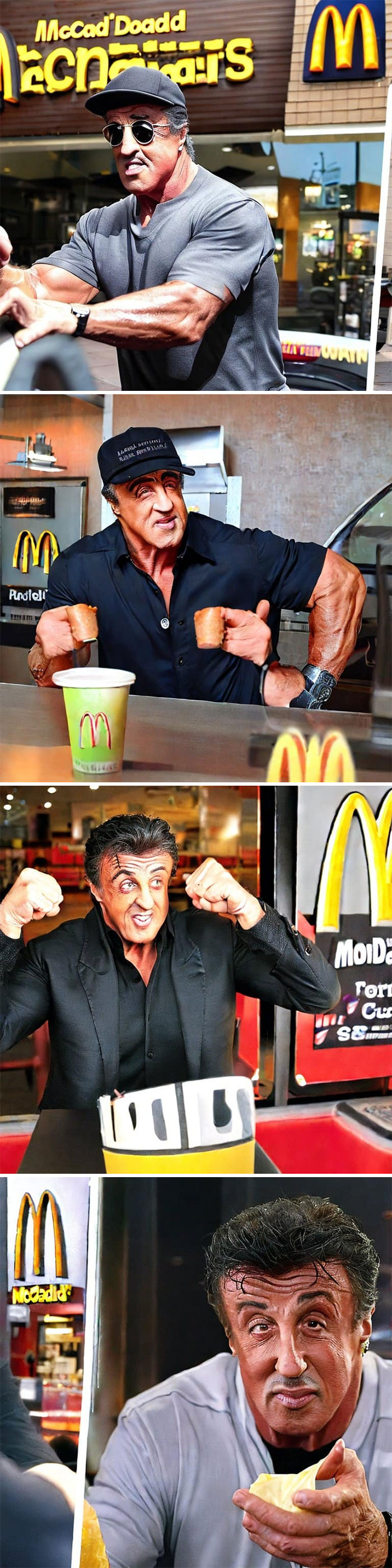 Sylvester Stallone es gerente en McDonald's