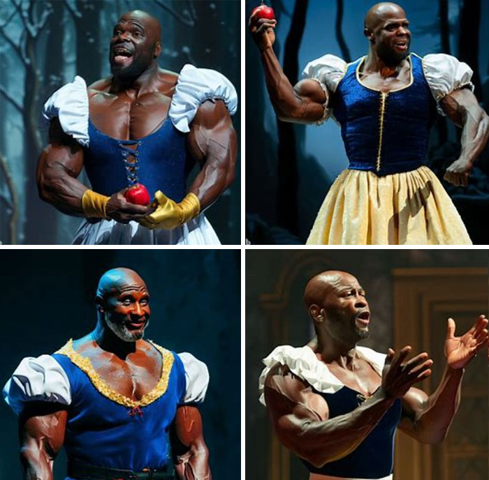 Terry Crews haciendo de Blancanieves