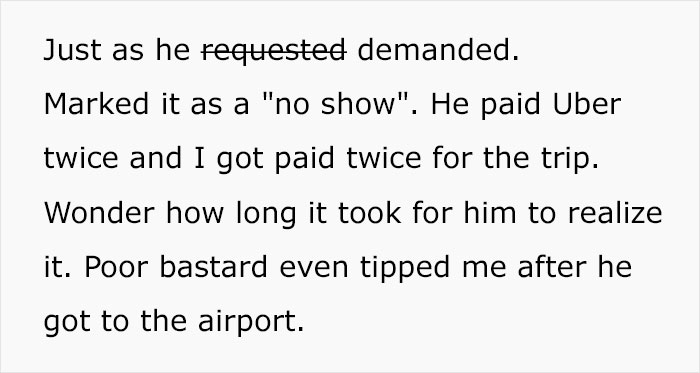 &ldquo;Wonder How Long It Took For Him To Realize&rdquo;: Uber Driver Outsmarts Entitled Client