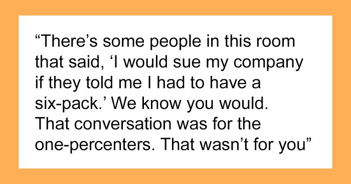 “Tell Me You Have A Small Ding Dong Without Telling Me”: Boss Demands Employees Have Six-Packs