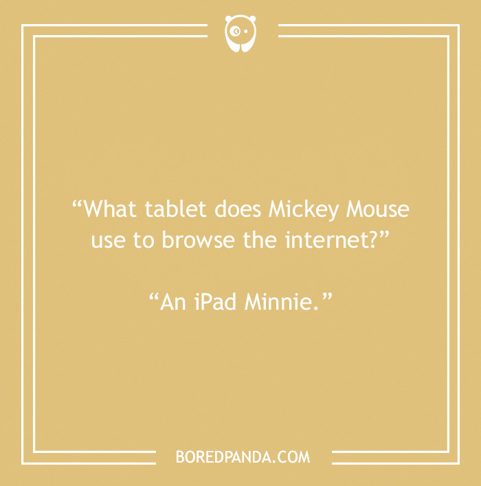 Disney joke on Mickey Mouse 