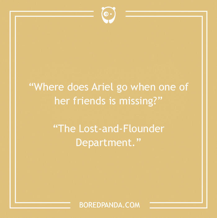 Disney joke on Ariel and her friends 