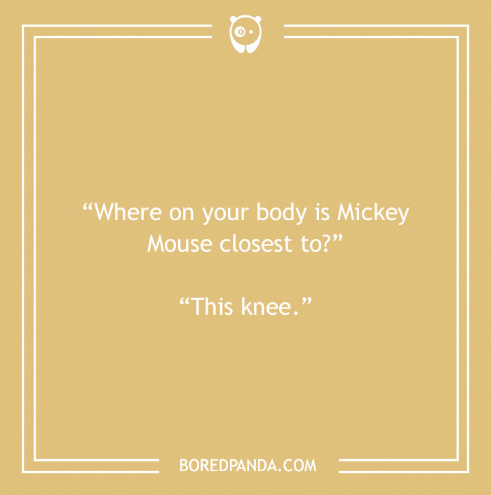 Disney joke on Mickey Mouse