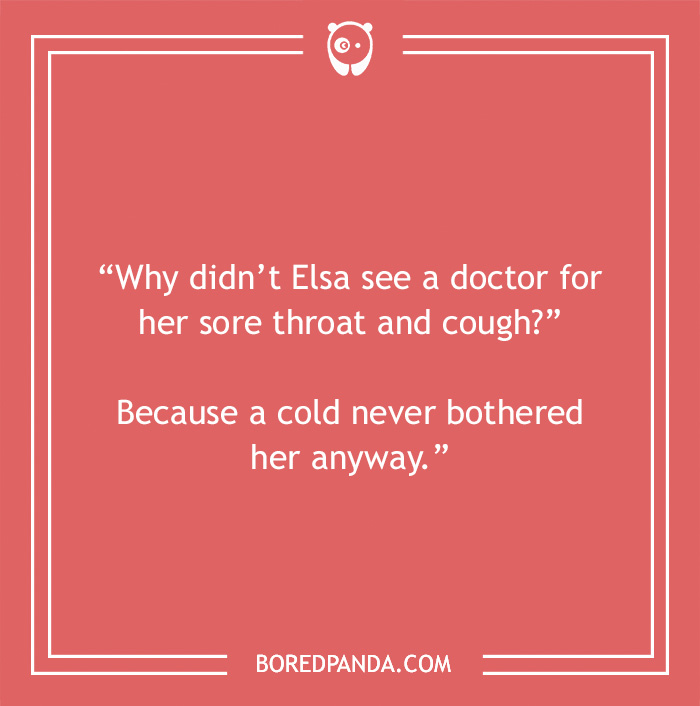 Disney joke on Elsa and doctor 