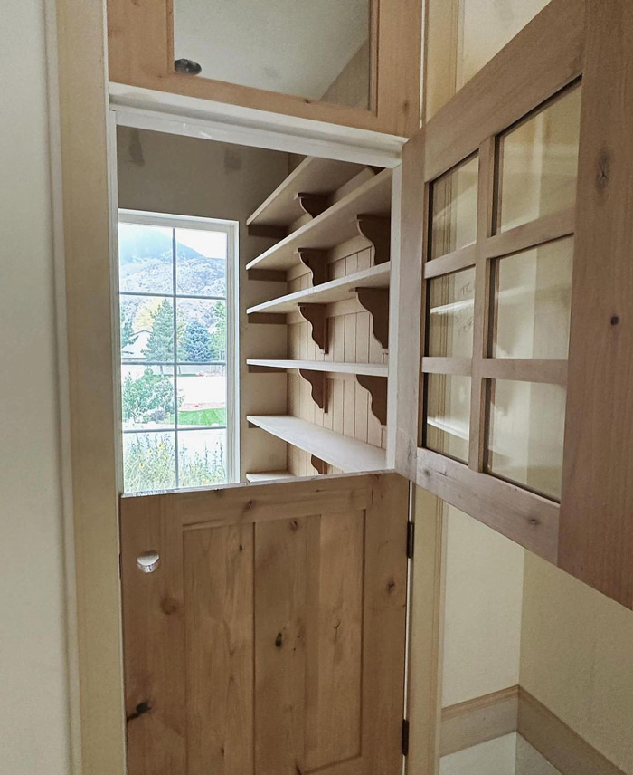 Wooden dutch door with window 