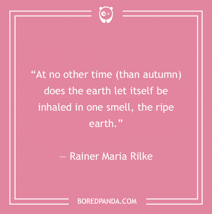Rainer Maria Rilke quote on Autumn from "Letters on Cézanne"