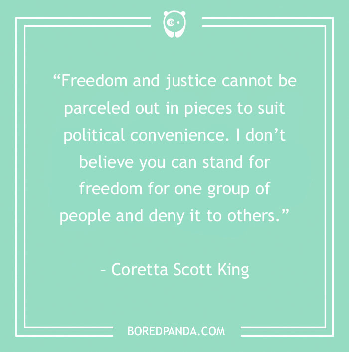Coretta Scott King quote about freedom