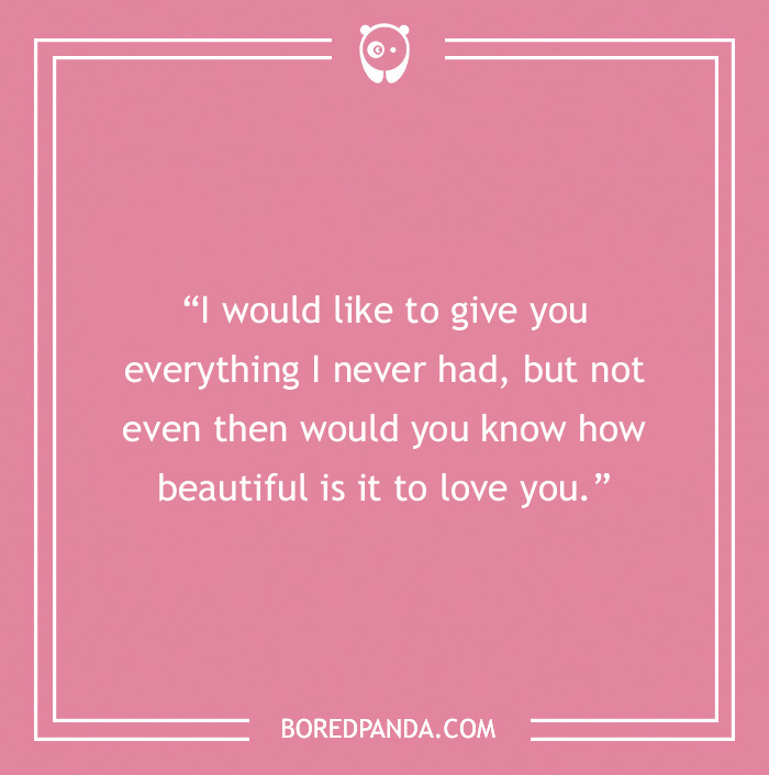 Frida Kahlo quote on love with pink background and decorative white border from 148 Frida Kahlo quotes about art love. - 11
