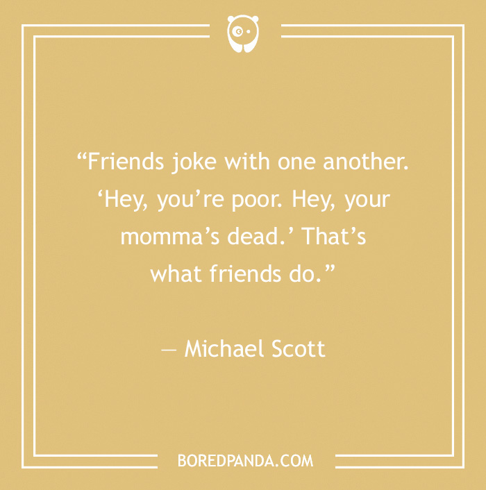 Michael Scott quote on friendship 