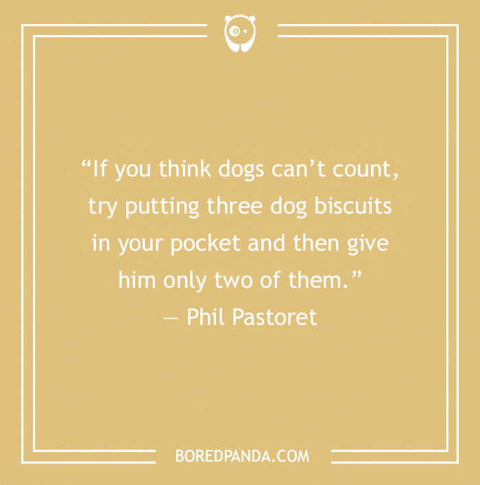 Phil Pastoret's quote on whether dogs can count