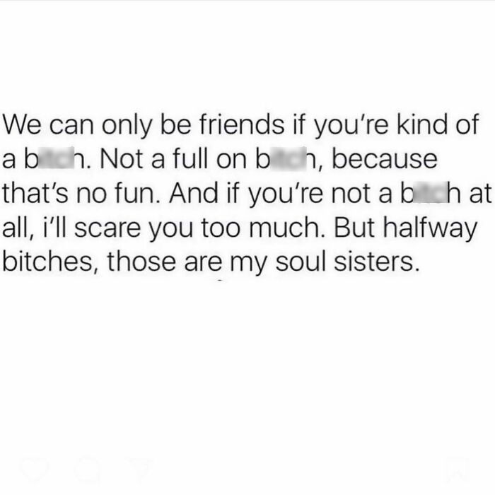 Text about friendship humorously defining ideal friend traits in a relatable meme style.