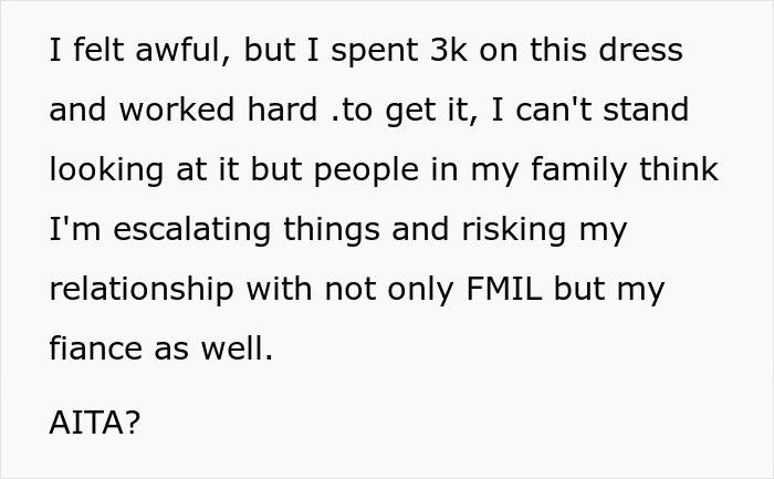 Woman's Fianc&eacute; Lets His Mom Try On Her Wedding Dress, Knowing She Would Be Livid, Drama Ensues