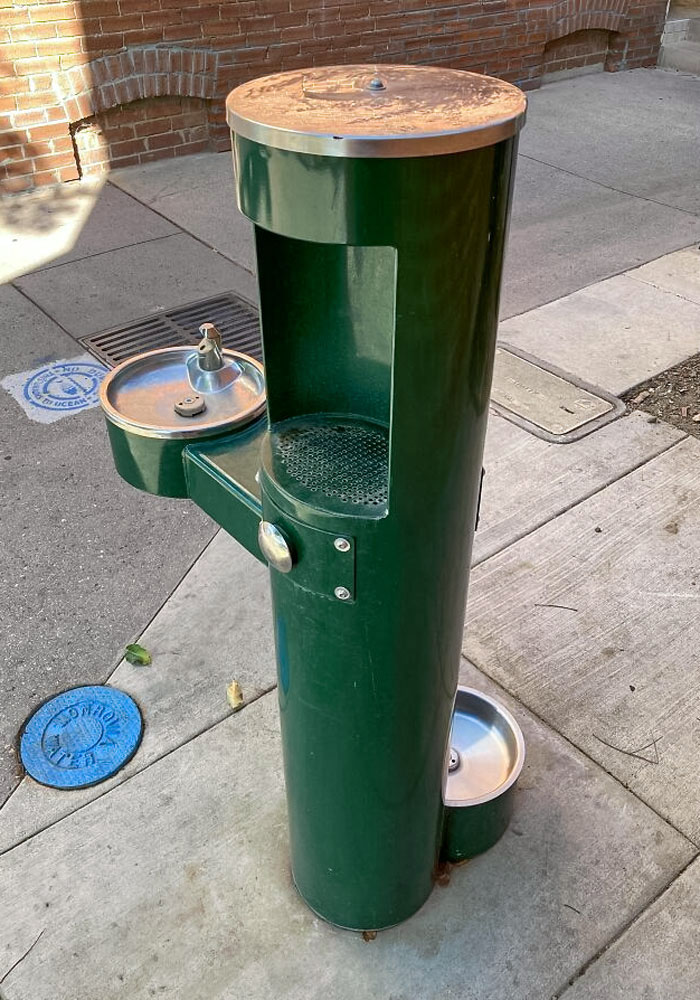 3-Way Water Fountain. For Refilling, Sipping, And Pets