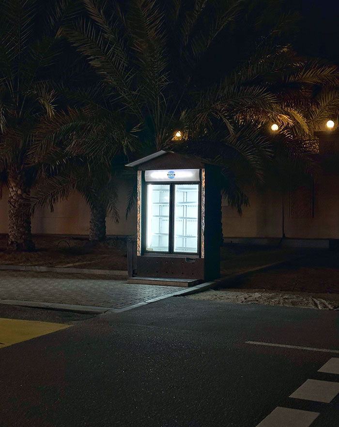 There Are Random Freezers On Some Streets Of Dubai That Have Food And Drinks For Whoever Needs It