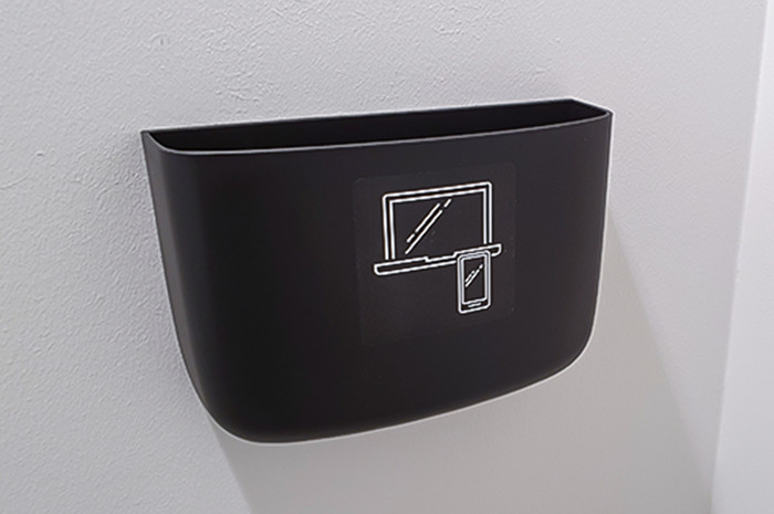 Tablet And Phone Holders In Toilet Stalls