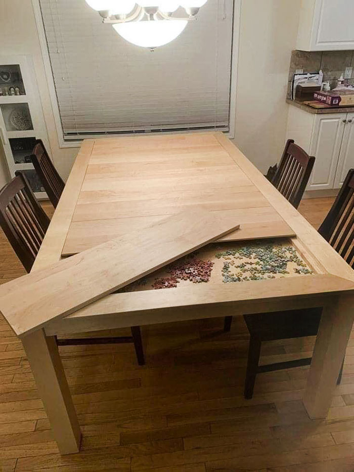 Table With Hidden Compartment