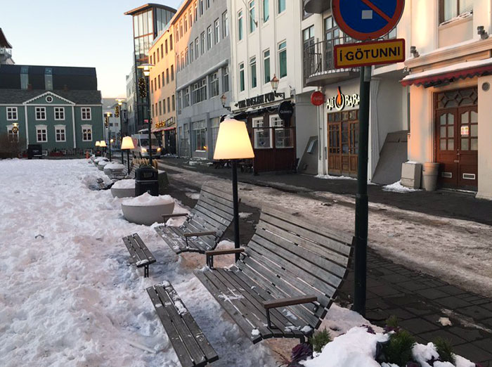 Icelandic Park Benches With Footrests