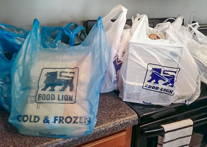 My Grocery Store Has A Process Where Items Requiring Refrigeration Or Freezing Are Put In The Blue Bags And Everything Else In The White Bags