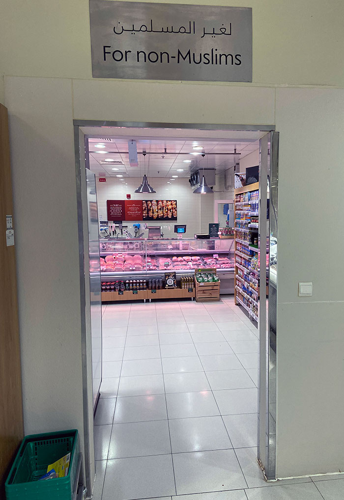 A Non-Muslim Section At A Grocery Store In Dubai