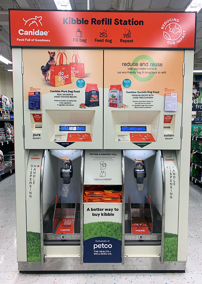 Canidae Kibble Refill Station. First Time I've Seen Zero Waste Pet Food Refills