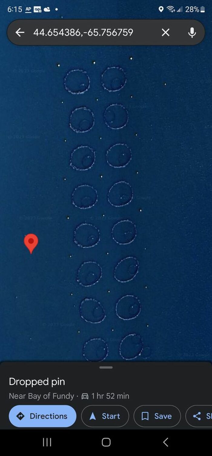 Open Pen Salmon Farm In Digby Nova Scotia. Not Alien Base Unfortunately