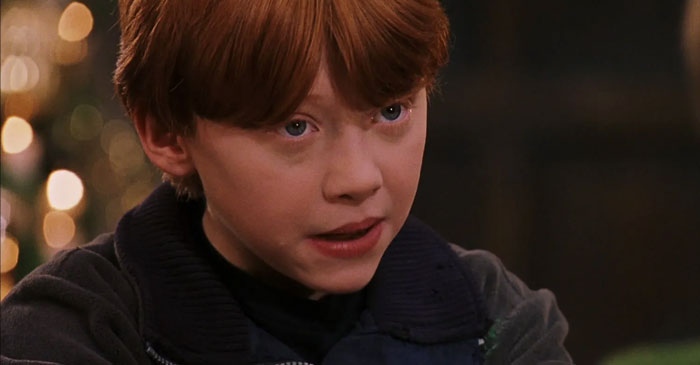 Ron Weasley explaining something