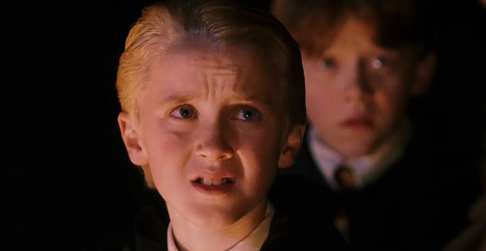 Draco Malfoy looking with negative