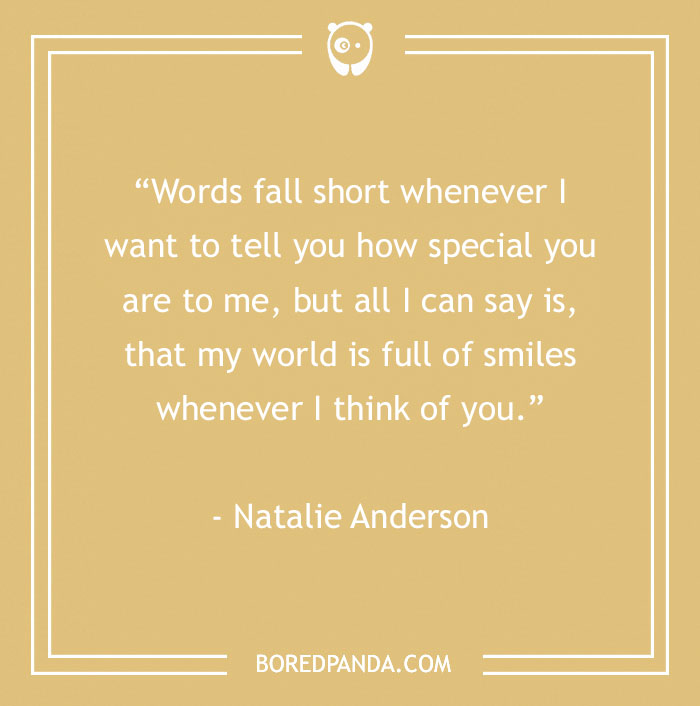 Natalie Anderson Quote About Thinking Of Someone 